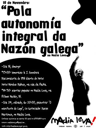 18-N na S.C. Madia Leva!: "Pola autonom&iacute;a integral da naz&oacute;n galega"
