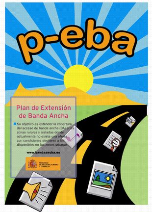 Cartel do Plano de Extensi&oacute;n da Banda Larga / Ministerio de Industria