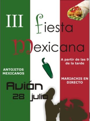 Cartel da Festa Mexicana de Avi&oacute;n