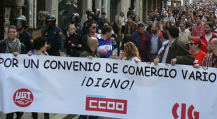 A anterior mobilizaci&oacute;n xa mobilizou masivamente os traballadores / Imaxe: CIG