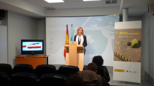 A secretaria xeral de Igualdade, Marta Gonz&aacute;lez, durante a presentaci&oacute;n da campa&ntilde;a