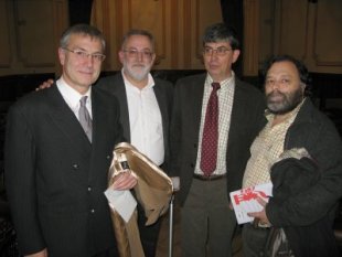 Imaxe da homenaxe que se lle tributou a Marcos Valc&aacute;rcel en Ourense hai uns meses