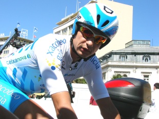 O ex campi&oacute;n do mundo de triatl&oacute;n Iv&aacute;n Ra&ntilde;a, na pr&oacute;logo da Volta