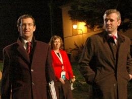 Afonso Rueda acompa&ntilde;ou a Feijoo ao debate / Foto: C&eacute;sar Galdo