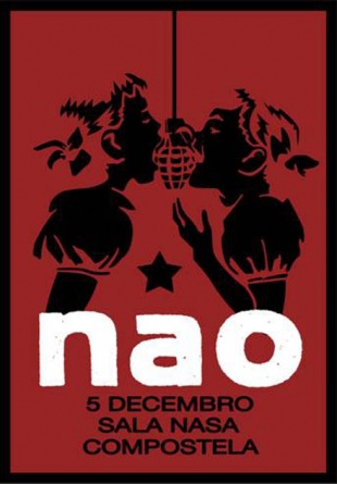 Cartaz do concerto de presentaci&oacute;n do disco