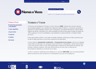A nova versi&oacute;n da web de Voces e Nomes xa est&aacute; operativa