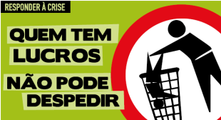 Cartaz sobre a crise econ&oacute;mica empregado polo Bloco da Esquerda