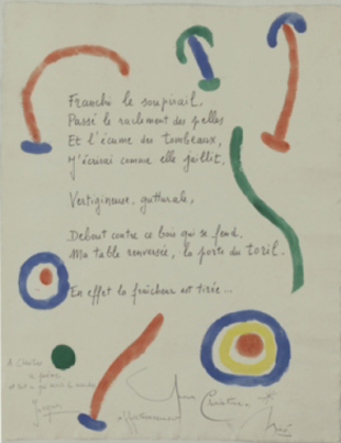 Jacques Dupin i Joan Mir&oacute;, "Franchi le soupirail", 1970
