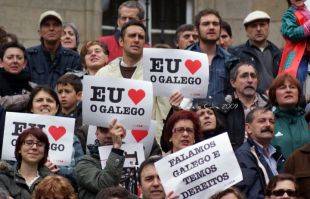 Imaxe da manifestaci&oacute;n do D&iacute;a das Letras / Flickr: O vello Cidre