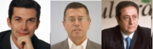 Os tres candidatos: G.Caballero, M.Gallego e C.Pr&iacute;ncipe