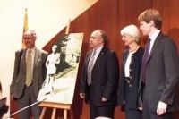 Os c&oacute;nsules de ambos os dous pa&iacute;ses, &aacute; esquerda de Carod Rovira