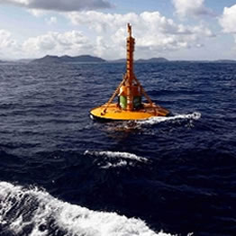 A boia instalada en Santo&ntilde;a