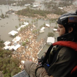 Vista a&eacute;rea do panorama deixado por Ike