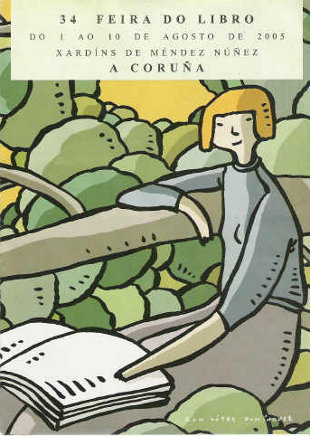 L&oacute;pez Dom&iacute;nguez foi o autor do cartel da Feira do Libro da Coru&ntilde;a de 2005
