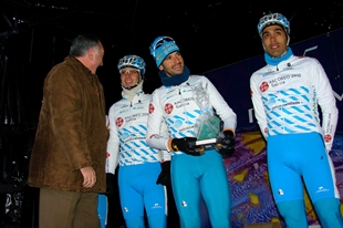 Mosquera, entre Rabu&ntilde;al e Delio Fern&aacute;ndez, co alcalde das Neves