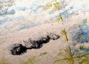 "MOR101", Anxo Baranga, t&eacute;cnica mixta sobre papel