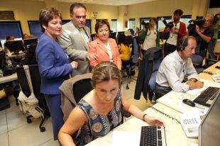 A conselleira visitou este martes o servizo de atenci&oacute;n 061