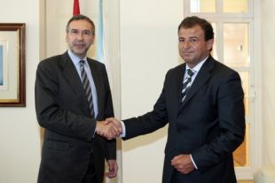 Xavier Guerra cos seus antecesores no cargo, Fernando Blanco e Fern&aacute;ndez Antonio  (clic para ampliar)