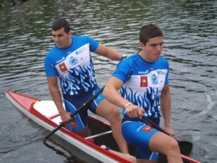 Miguel Galb&aacute;n e Andr&eacute; Oliveira no estatal de pirag&uuml;ismo