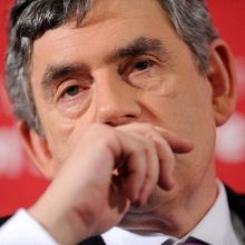 O primeiro ministro brit&aacute;nico, Gordon Brown