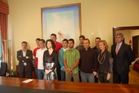 Unha imaxe da recepci&oacute;n na sexta feira en Compostela