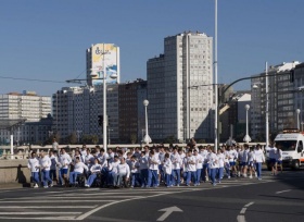 Cando o facho ol&iacute;mpico galego percorreu A Coru&ntilde;a, cami&ntilde;o da carpa