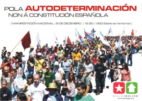 Cartaz da manifestaci&oacute;n do 6 de decembro