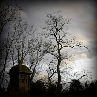 D&uacute;as imaxes da entrada ao Pazo de Meir&aacute;s / Foto: capitan-patata (Flickr.com)