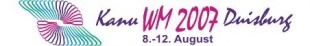 Logo dos Mundiais en Duisburgo (Alema&ntilde;a)