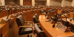 Unha imaxe do Parlamento do L&iacute;bano baleiro