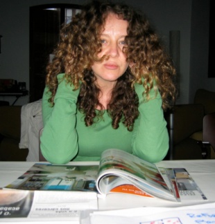 A artista no seu estudio