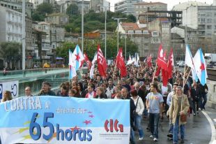 A manifestaci&oacute;n da CIG en Vigo, percorrendo o Berb&eacute;s / Imaxe: CIG