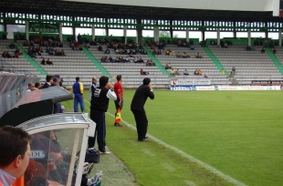 O Racing descendeu esta tempada a 2&ordf; B / Na imaxe: A Malata case baleira