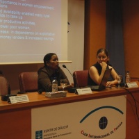 Manimekalai e Blanca Rodr&iacute;guez