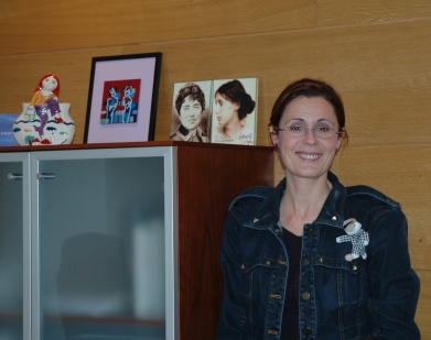 Carme Ad&aacute;n, con Virginia Woolf e Rosal&iacute;a