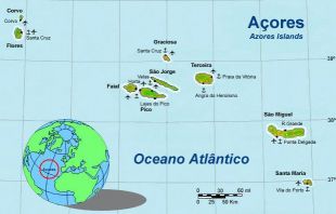 Mapa da Rexi&oacute;n Aut&oacute;noma dos Azores
