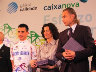 Na presentaci&oacute;n do KGZ 2008, xunto a &Aacute;nxela Bugallo e David Abal