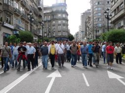 Na ma&ntilde;&aacute; do luns os sindicatos acordaron suspender, de forma temporal, a folga do sector do Metal / Imaxe: CIG