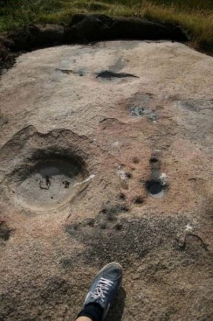 Unha imaxe dos pos&iacute;beis petr&oacute;glifos atopados a car&oacute;n do castro