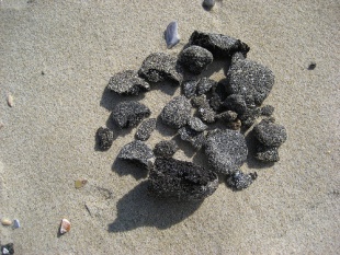 5 anos despois da cat&aacute;strofe do Prestige, na praia do Rostro, preto de Mux&iacute;a / Flickr: surfercosmovision