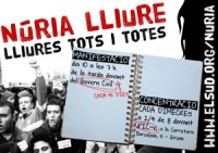 Cartel de apoio a N&uacute;ria P&oacute;rtulas