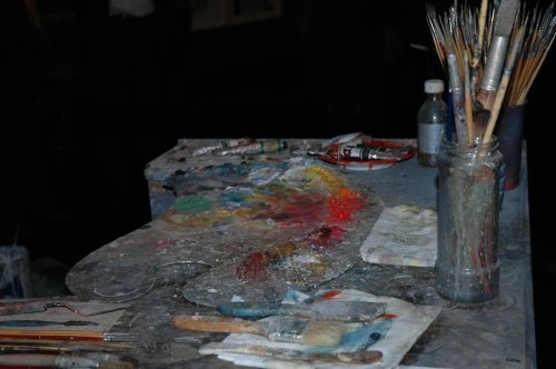 Pinceis e &oacute;leos